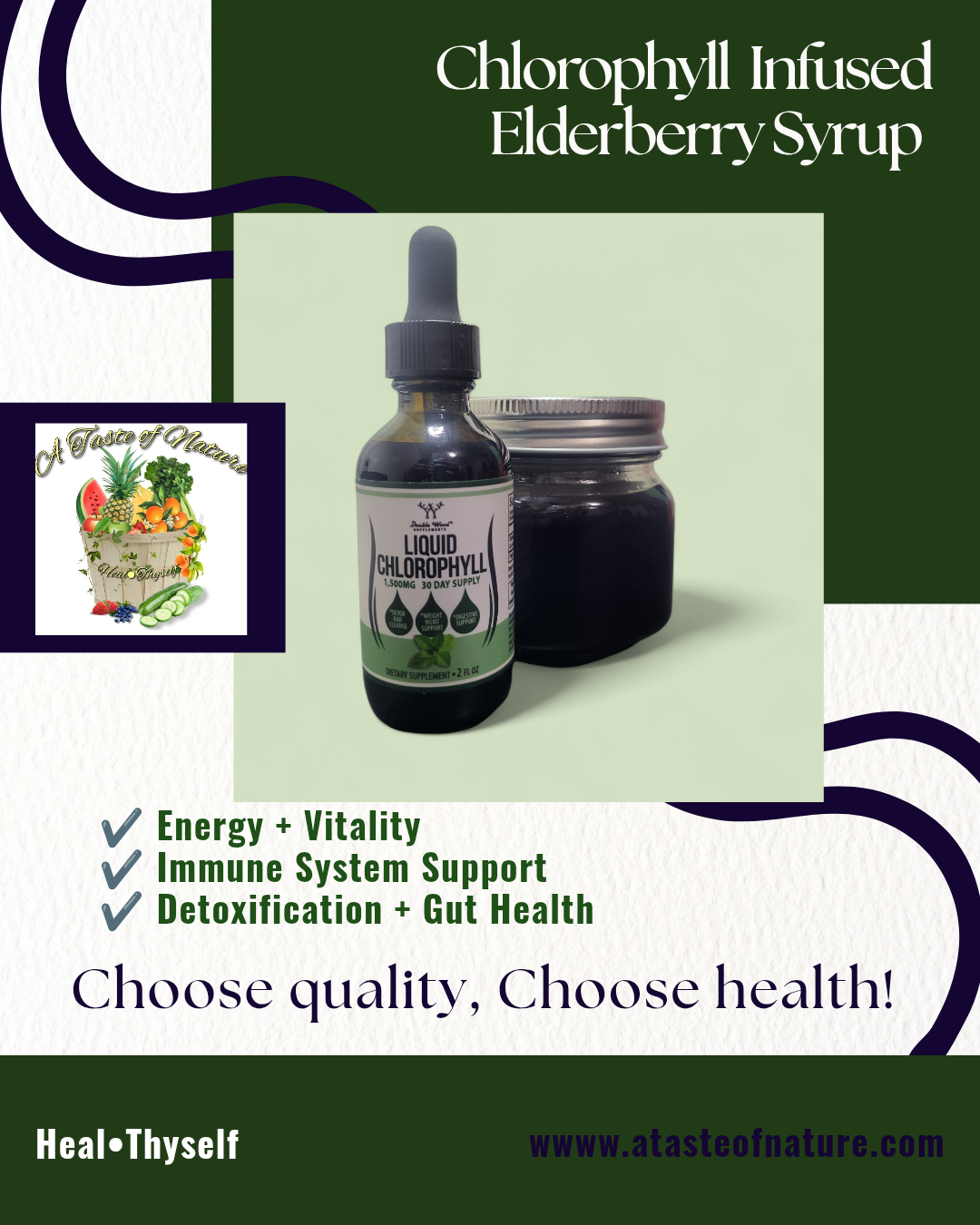 Chlorophyll Infused Elderberry Syrup