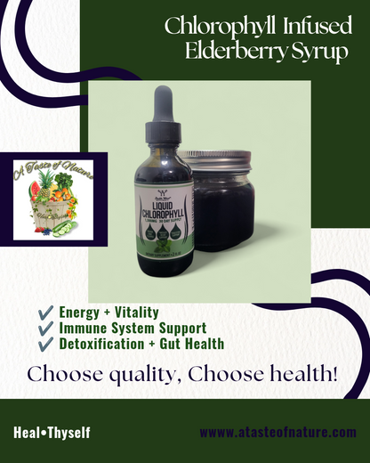 Chlorophyll Infused Elderberry Syrup