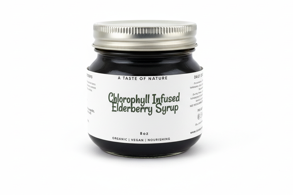 Chlorophyll Infused Elderberry Syrup